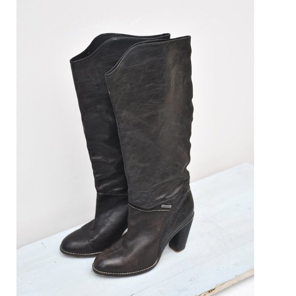 Diesel Dark Brown Heeled Boots - Picture 1 of 8